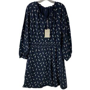 Garnet Hill Smocked Waist Organic Cotton Dress XL Lagenlook Boho Sustainable